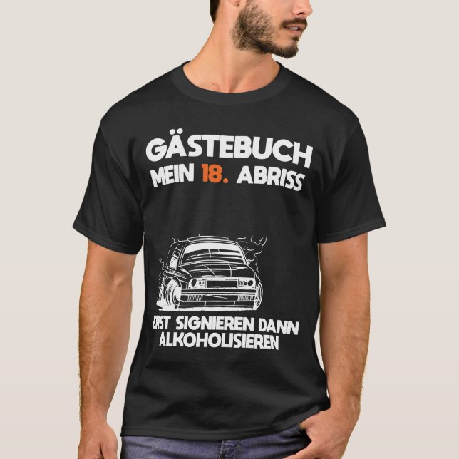 Camiseta Gästebuch 18 Geburtstag Abriss (Frente)