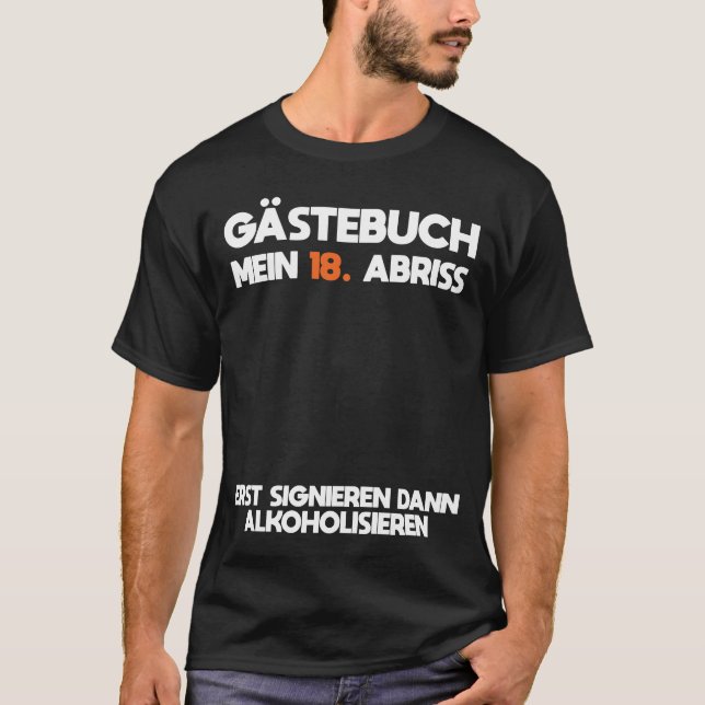Camiseta  Gästebuch 18 Geburtstag Abriss (Frente)