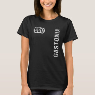 Camiseta Gastonia Carolina do Norte Código de Área 980 Vint