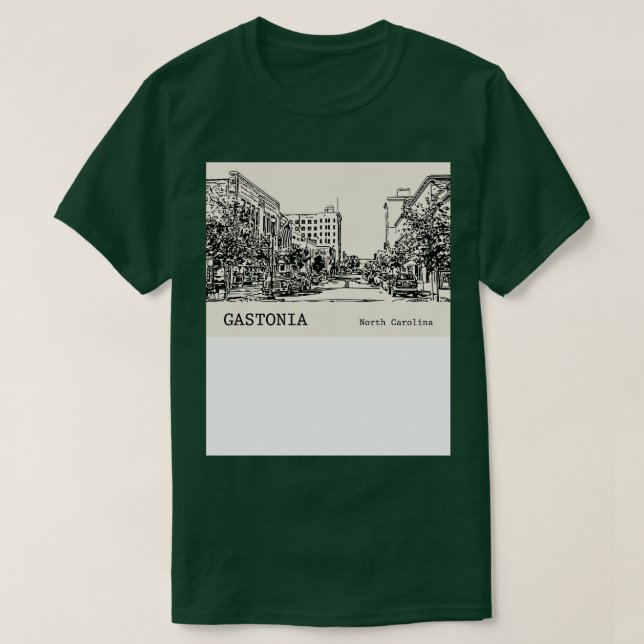 Camiseta Gastonia North olina 2 (Frente do Design)