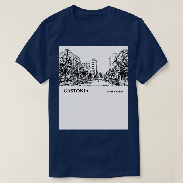 Camiseta Gastonia North olina 3 (Frente do Design)