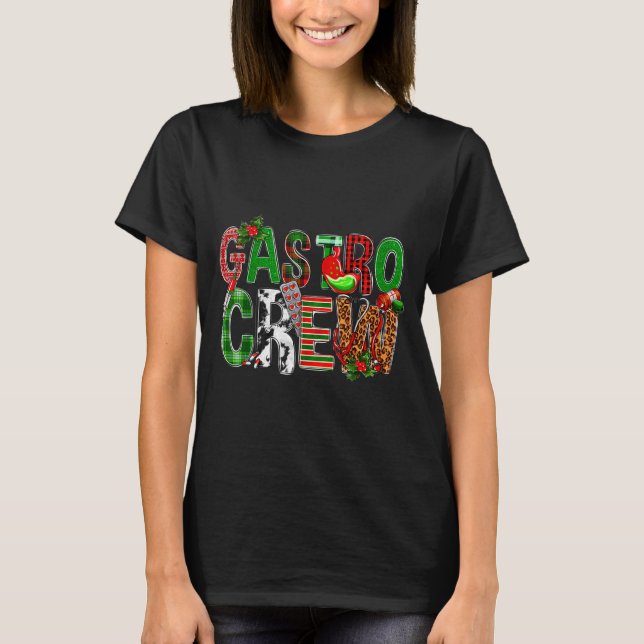 Camiseta Gastro Crew Christmas Nurses Xmas Pajamas Pjs Wome (Frente)