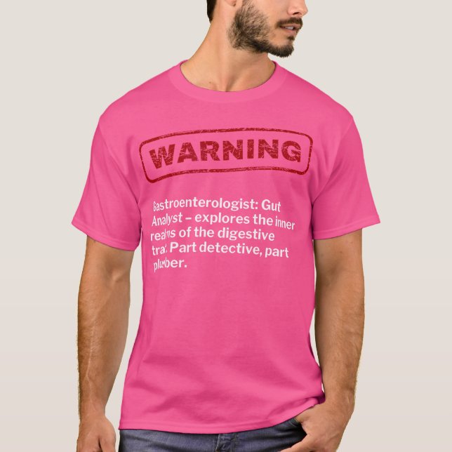 Camiseta Gastroenterologista Engraçado Gi Gut Doutor Alerta (Frente)