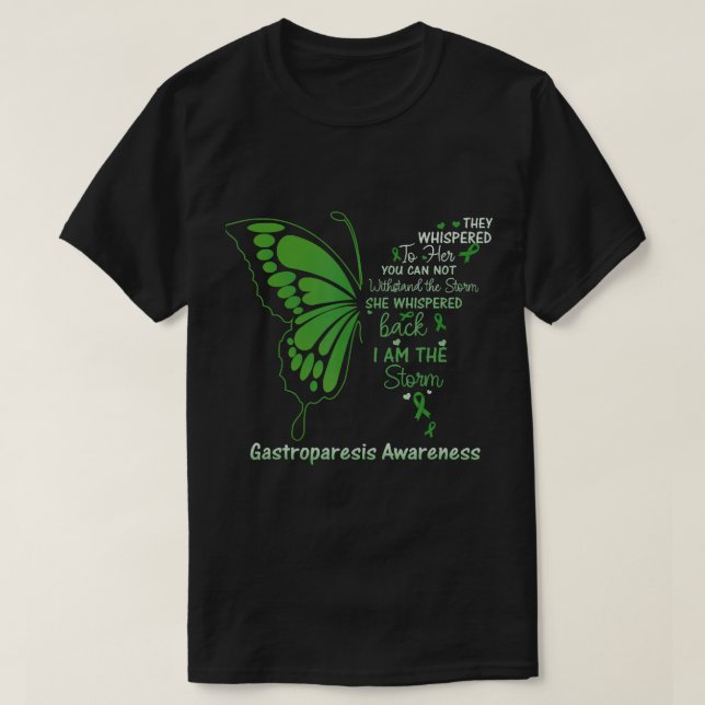 Camiseta Gastroparesis Eu sou a Tempestade (Frente do Design)