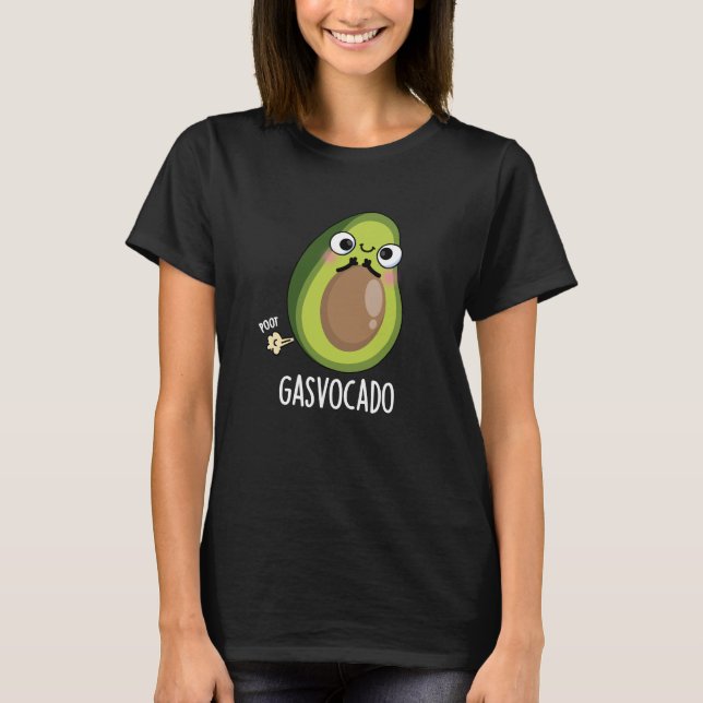 Camiseta Gasvocado Engraçado Fazendo Avocado Pun Dark BG (Frente)