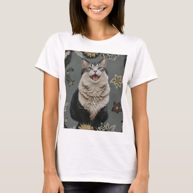 camiseta gata (Frente)