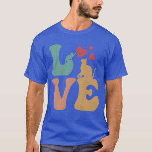 Camiseta Gata AMOR Amante de Gatos Eu Amo Gatas garota