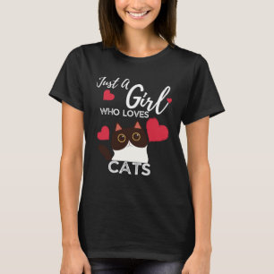 Camiseta Gata Apenas Uma Garota Que Ama Gatos