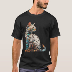 Camiseta Gata Bengal Raça Colorida Mãe Senhora