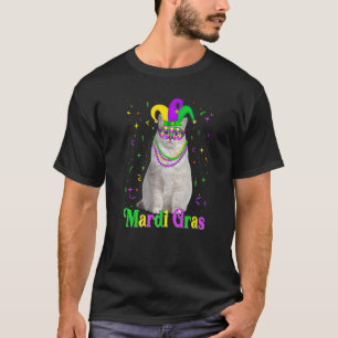 Camiseta Gata Bonita De Gata Engraçada Passa Mardi Gras Ca