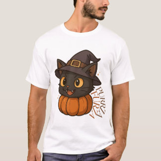 Camiseta Gata Bruxa Abóbora Purr