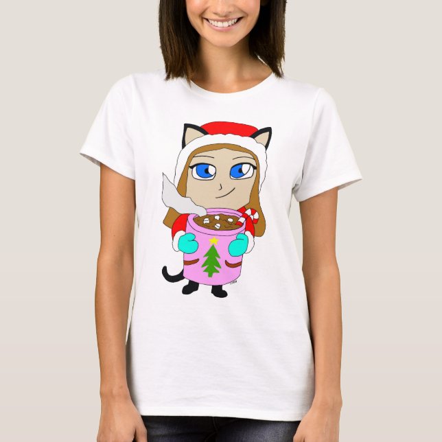 Camiseta gata chibi  (Frente)