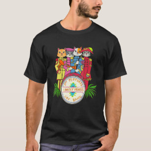 Camiseta Gata Clássica Sgt. Peppurr's Lonely Hearts Funny C