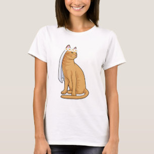Camiseta Gata como Noiva com Véu