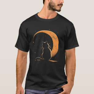 Camiseta Gata Crescente Sailor da Lua Negra