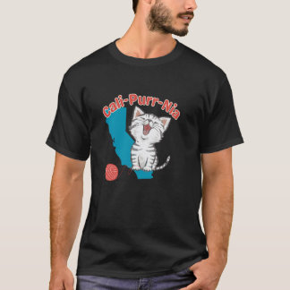 Camiseta Gata da Califórnia Mãe de Gato Amante de Gatos Fof