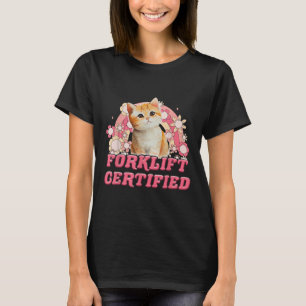 Camiseta Gata De Elevação Certificada Engraçada Para Homens