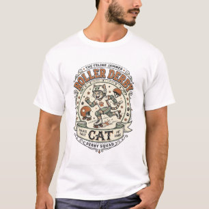 Camiseta Gata de Roller Derby Gata de Roller Derby Vetor Vi