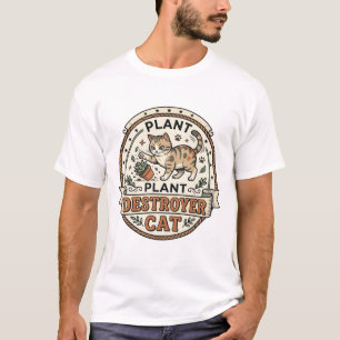 Camiseta Gata Destruidora de Plantas Gata Destruidora de Pl