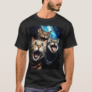 Camiseta Gata Engraçada Selfie Gatinho Bonito 1