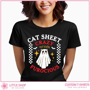 Camiseta Gata Fantasminha de Halloween Feminino