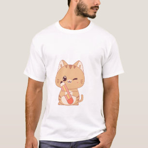 Camiseta gata gata gato adora design