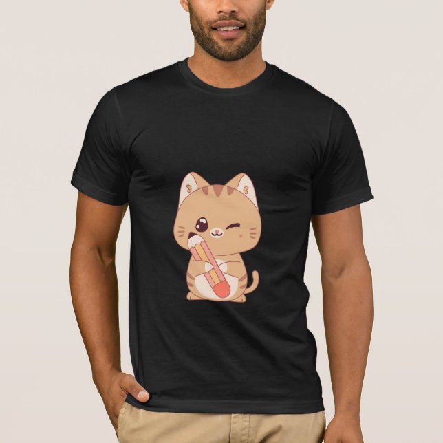 Camiseta gata gata | gato adora design (Frente)