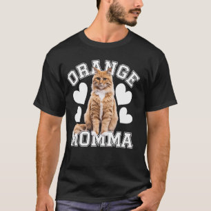 Camiseta Gata Laranja Mãe Linda Amante de Gatinhos Dona de