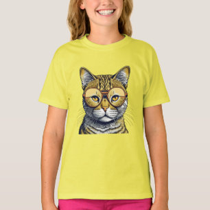 Camiseta Gata Linda com Óculos