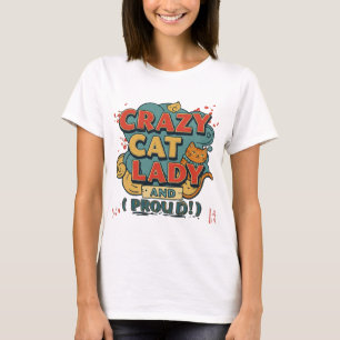 Camiseta Gata louca T-Shirt - amantes de gatos