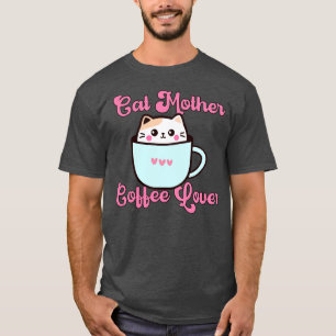 Camiseta gata mãe amante do café 229