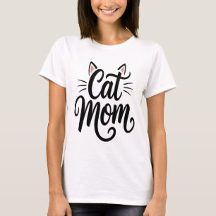 Camiseta Gata Mãe Bigodes e Orelhas