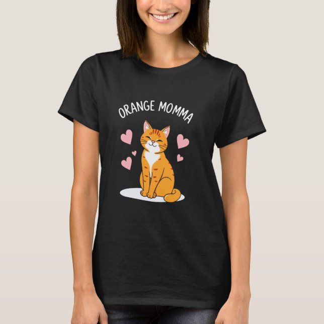 Camiseta Gata MÃE LARANJA (Frente)