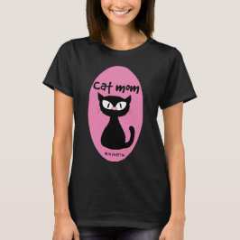 Camiseta GATA MÃE Linda Gata Rosa e Preta