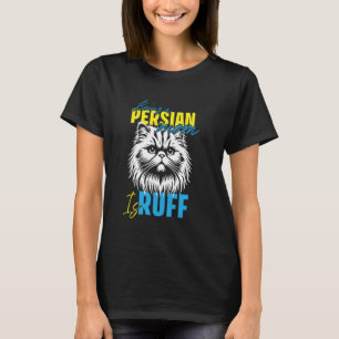 Camiseta Gata Mamãe A VIDA COMO MÃE DE PERSA É DIFÍCIL Engr