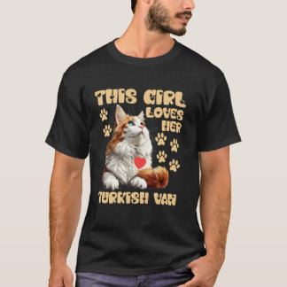 Camiseta Gata Mamãe ESSA MENINA AMA SUA GATA TURCA Van Prop
