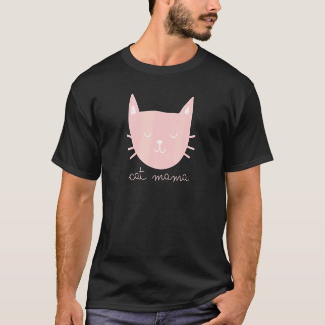 Camiseta Gata Mamãe gata Kitty Rosa (Frente)