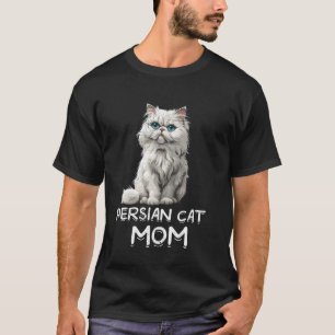 Camiseta Gata Mamãe GATO PERSA MÃE Amantes de Gatos Gato Pe