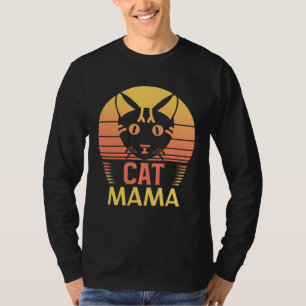 Camiseta Gata Mamãe Vintage Estilo Anos Oitenta Gata Mãe Re