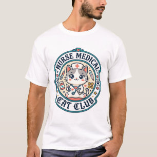 Camiseta Gata Médica Enfermeira Design Engraçado Amante de