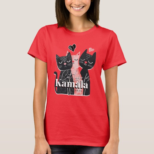 Camiseta Gata para Kamala Harris 2024 (Frente)