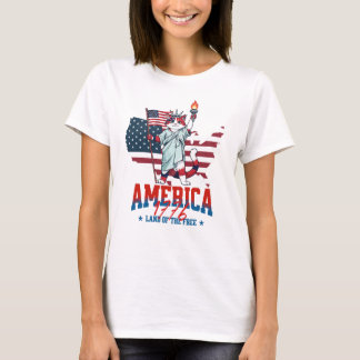 Camiseta Gata Patriota do Aniversário de 250 anos da Améric