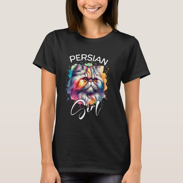 Camiseta Gata Persa Garota Gata Persa (Frente)