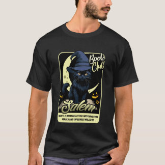 Camiseta Gata Preta Halloween Salem Clube do Livro Leitura 