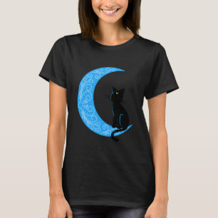 Camiseta Gata Preta Lua Crescente Marinheiro Mãe