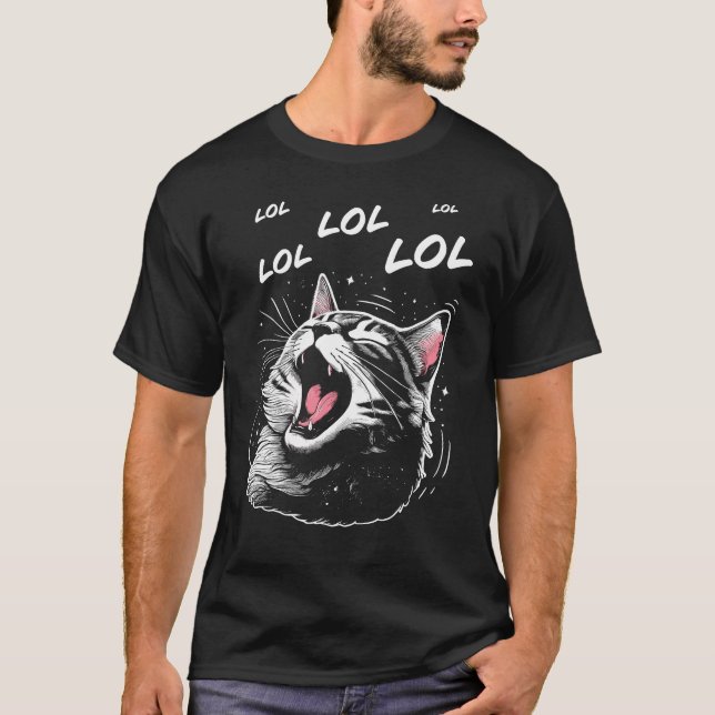 Camiseta GATA Rindo LOL (Frente)