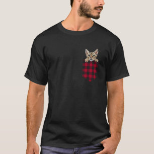 Camiseta Gata Savannah no Bolso Espiando Amante de Gatinhos