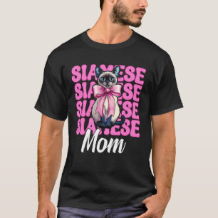 Camiseta Gata Siamesa Mamãe Dia das Mães Coquette