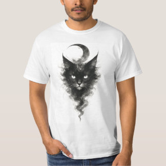 Camiseta Gata Sombra Lunar – Obra de Arte Criatura Noturna