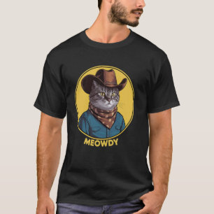 Camiseta Gata Vaqueira Vaqueira Mulheres Homens Criança Hal
